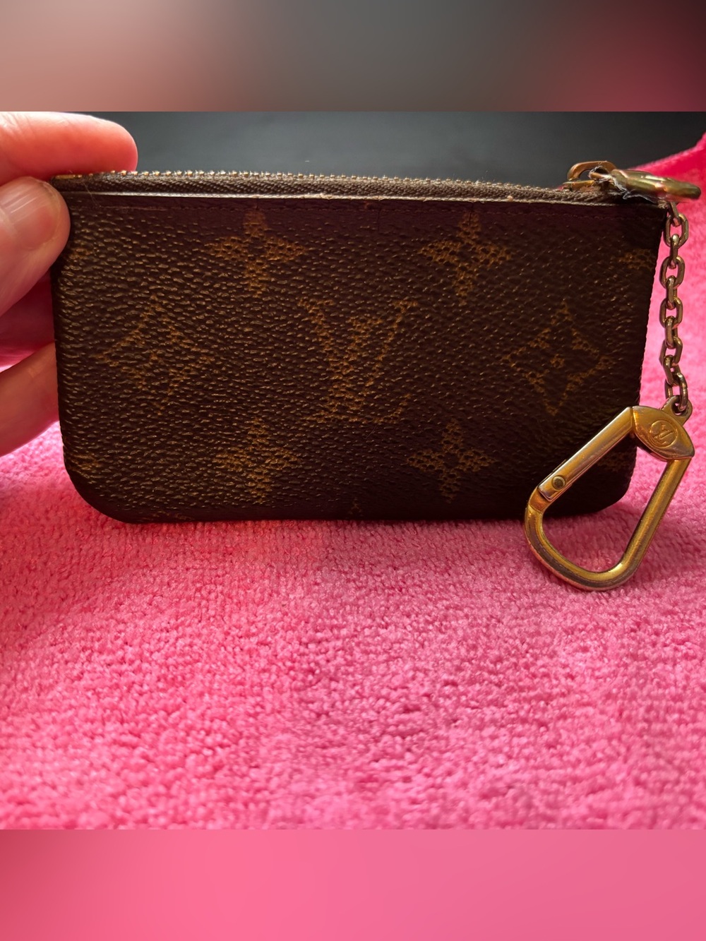 Authentic Louis Vuitton Monogram Key Pouch Cles Wallet VGUC